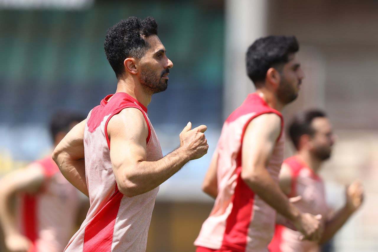 تمرین یک ساعته پرسپولیس در ورزشگاه شهید کاظمی